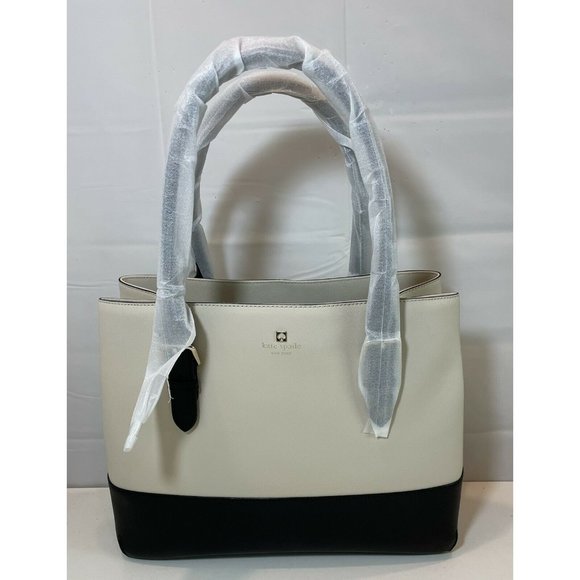 NWT Kate Spade - Cove Street Colorblock Airel - Shoulder Bag-Ostrich Egg/Black - Picture 2 of 10